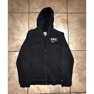 Nike Chelsea Football Club London Full Zip Sweater Jacket Black Youth XS